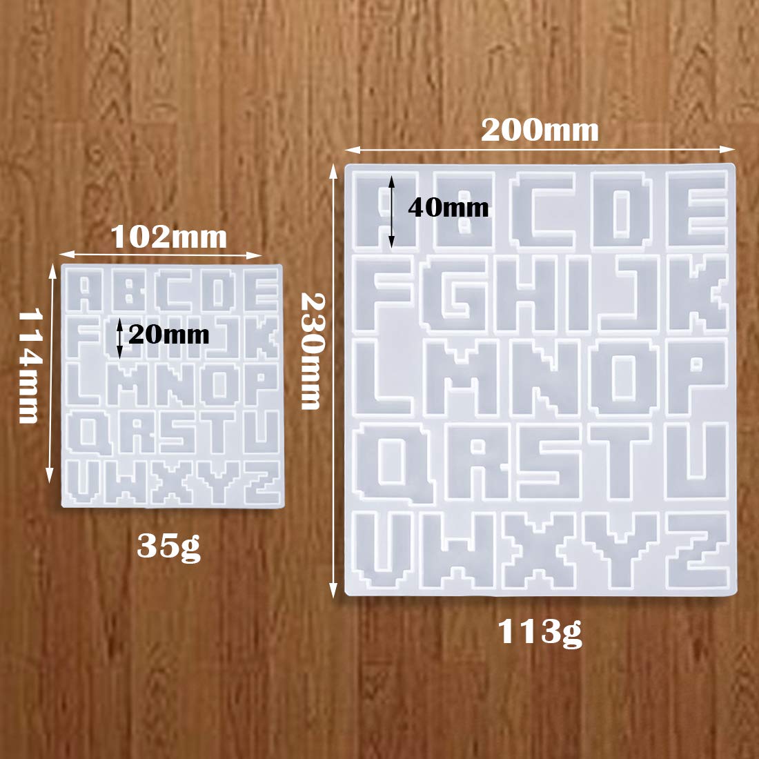 【#29】ピクセル　アルファベット　型　シリコンモールド シリコンモールド アルファベット ピクセル形（大） | ク